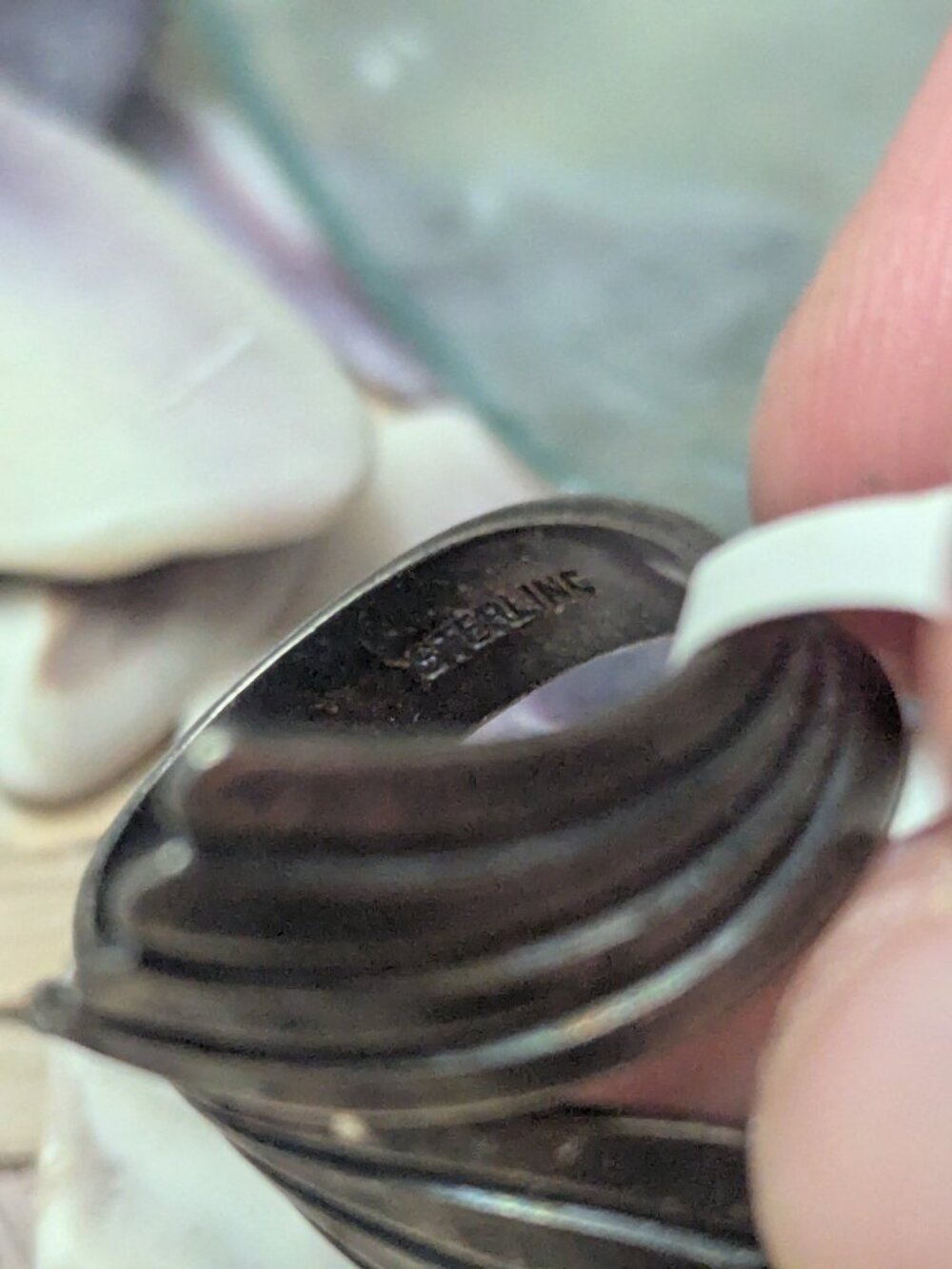 Native American Sterling Silver Bypass Ring - Size 7 - Vintage - Picture 4 of 4